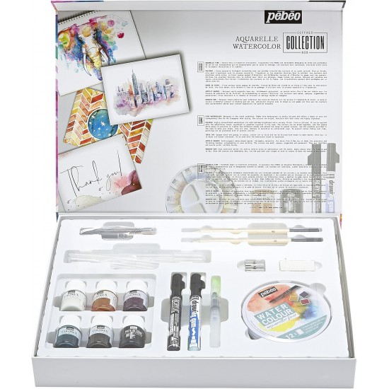 Pebeo Watercolour Aquarell Painting Set - Professional Artist Collection Box Pebeo Watercolour Aquarell Painting Set - Professional Artist Collection Box